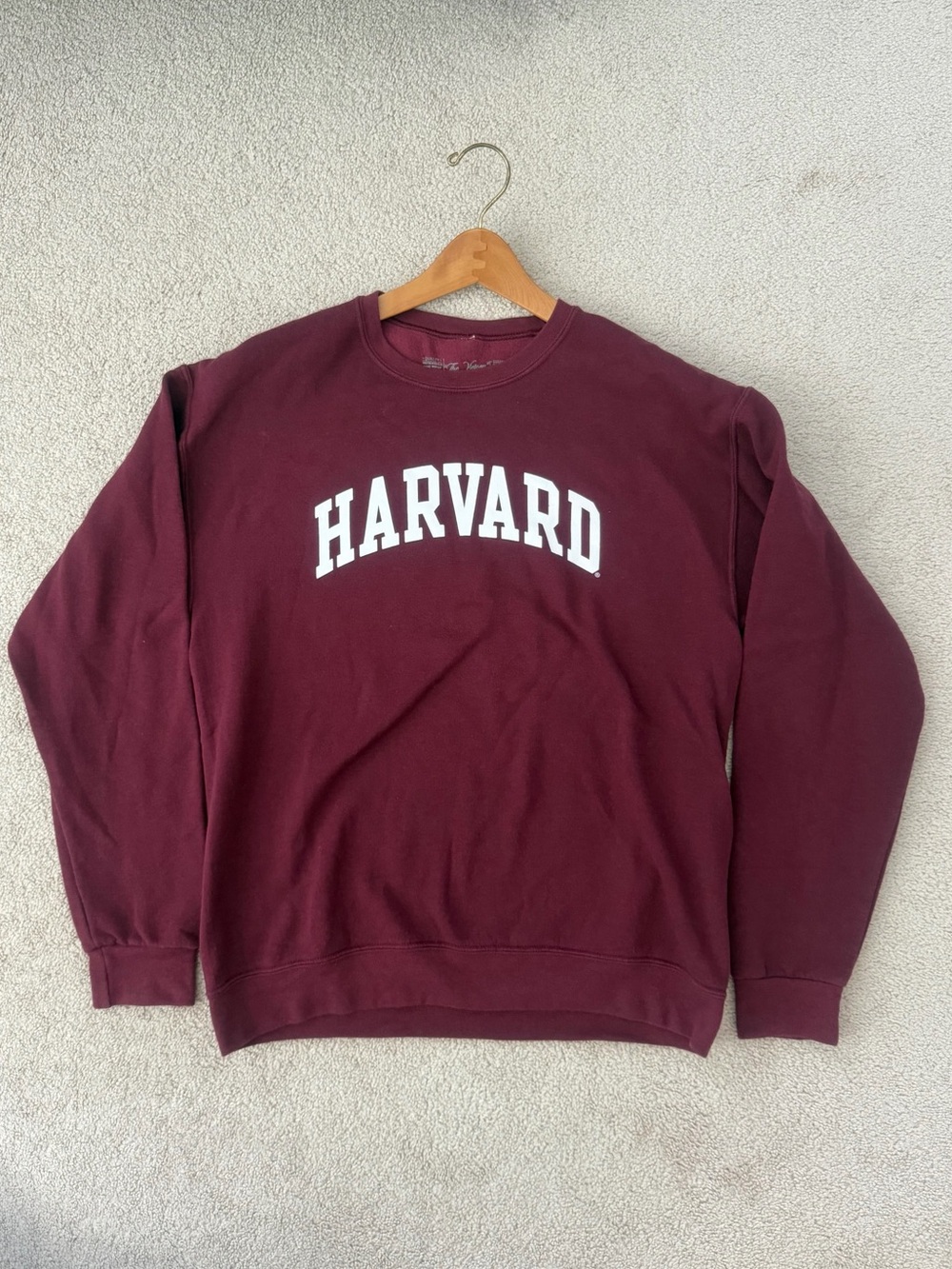 Harvard Maroon Crewneck Sweatshirt - Classic Collegiate Sweater